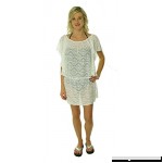 Jessica Simpson Crochet Flutter-Sleeve Swim Cover Up Large White  B00UL70B2Y